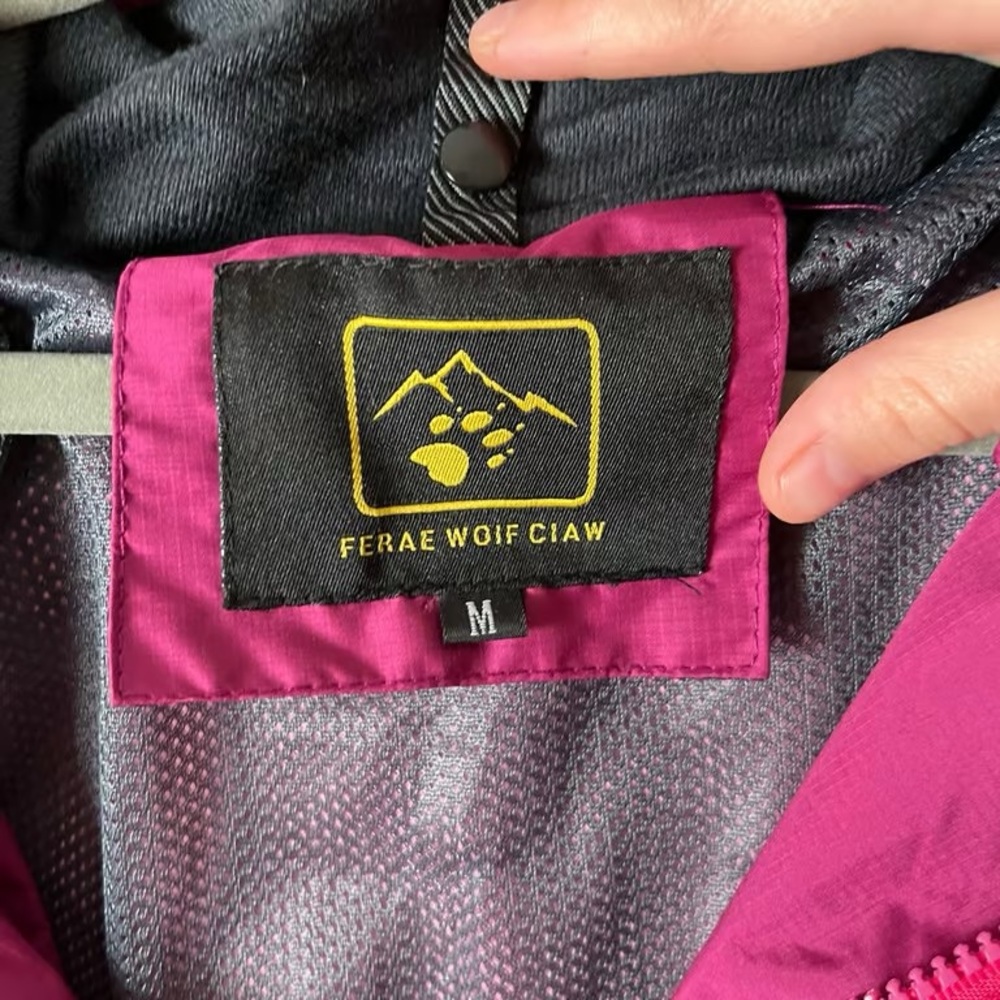 Women’s Pink Two-Tone Waterproof Jacket - Picture 3 of 4
